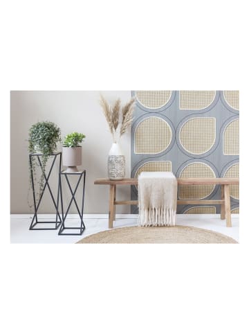 Lifa Living 2-delige set: plantenstandaards "Nantes" zwart/naturel