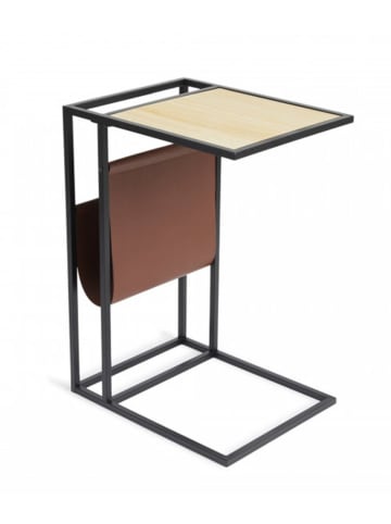 Lifa Living Bijzettafel "Manhattan" bruin/beige - (B)45 x (H)63 x (D)35 cm