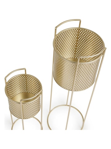 Lifa Living 2er-Set : Pflanzenständer ''Nora'' in Gold