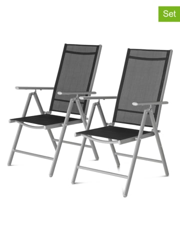 Lifa Living 2-delige set: tuinstoelen antraciet - (B)56 x (H)106 x (D)87,5 cm