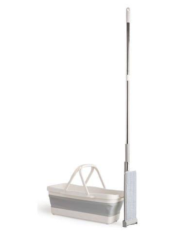 Lifa Living 5tlg. Set: Wischmopps in Weiß/ Grau