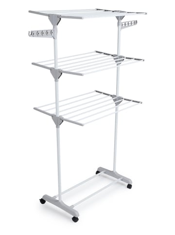 Lifa Living Wäscheständer in Weiß/ Grau - (B)126 x (H)160 x (T)57 cm