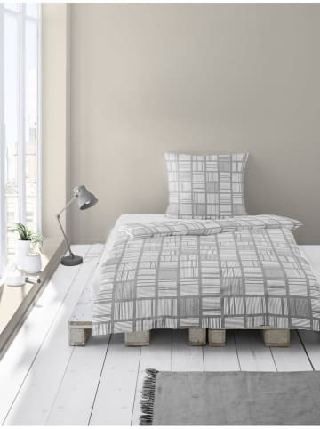 Bierbaum Komplet pościeli satynowej w kolorze szarym