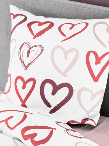 Bierbaum Komplet pościeli satynowej w kolorze biało-fioletowo-różowym