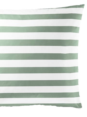 Bierbaum Seersucker-Bettwäsche in Grün/ Weiß
