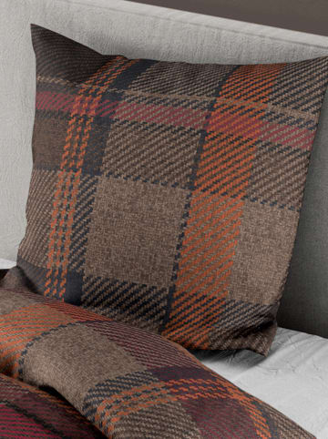 Bierbaum Renforcé-Bettwäsche-Set in Braun/ Orange