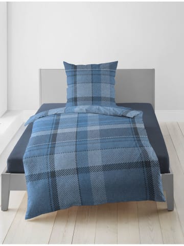 Bierbaum Biber-Bettwäsche-Set in Blau