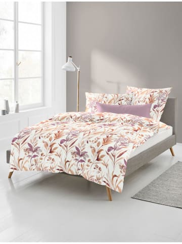 Bierbaum Biber-Bettwäsche-Set in Braun/ Creme/ Lila