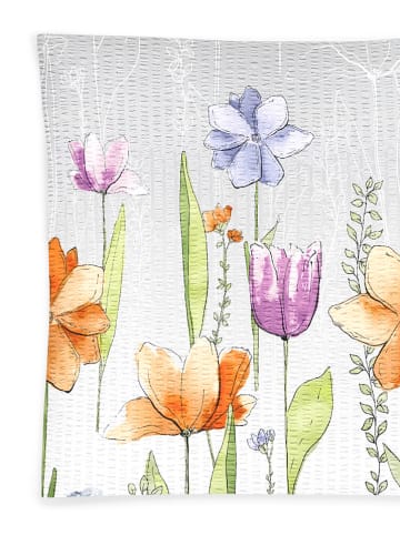 Bierbaum Komplet pościeli w kolorze jasnoszaro-pomarańczowo-fioletowym z kory