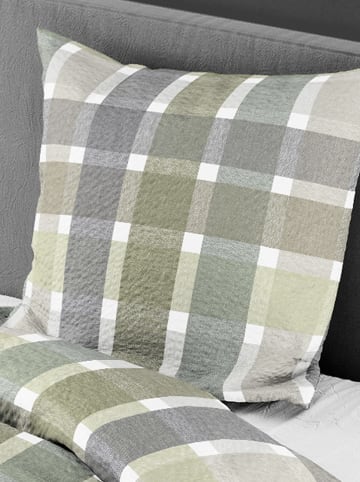 Bierbaum Komplet pościeli w kolorze zielono-szarym z kory