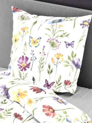 Bierbaum Komplet pościeli w kolorze biało-żółto-fioletowym z kory