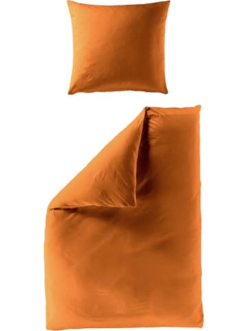 Bierbaum Seersucker-Bettwäsche-Set in Orange