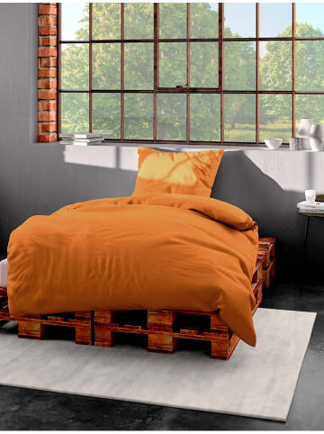 Bierbaum Seersucker-Bettwäsche-Set in Orange
