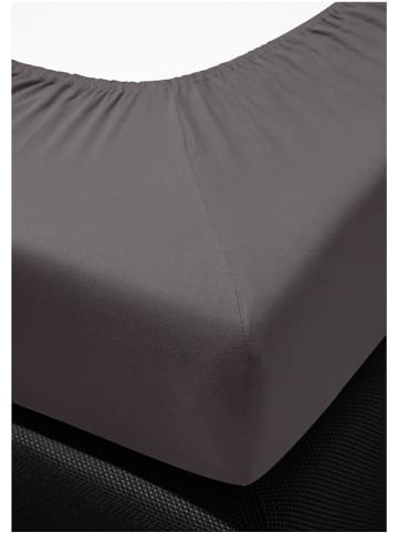 Bierbaum Prześcieradło dżersejowe w kolorze antracytowym na gumce