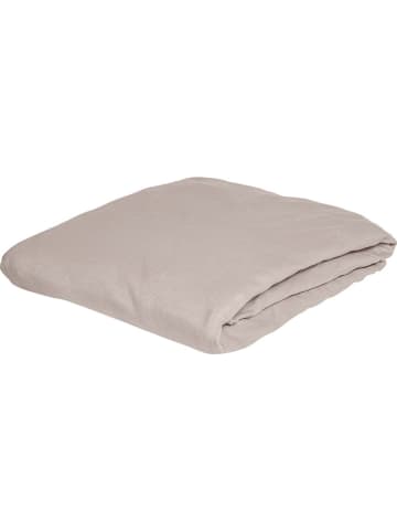 Bierbaum Prześcieradło flanelowe w kolorze beżowym na gumce