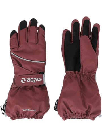 Zigzag Rękawiczki narciarskie "Kempston" w kolorze bordowym