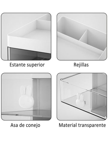 Joybos Organizer w kolorze białym na kosmetyki - 12 x 11,5 x 16 cm