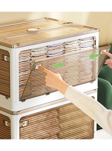 Joybos Opbergkist grijs/wit - (B)48 x (H)24 x (D)36 cm