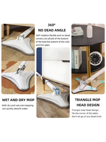 Joybos Vloerwisser wit/grijs - (H)125 cm