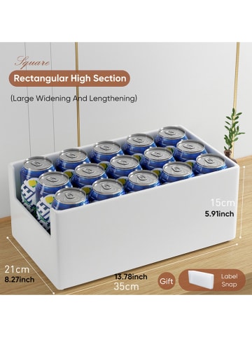 Joybos Aufbewahrungskorb in Weiß - (B)21 x (H)15 x (T)35 cm