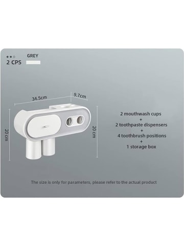 Joybos Badezimmer-Organizer in Weiß - (B)34,5 cm - (B)34,5 cm