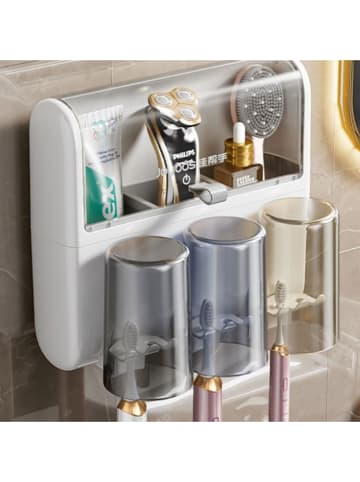 Joybos Bad-Organizer in Weiß - (B)24,2 x (H)22 x (T)14,2 cm