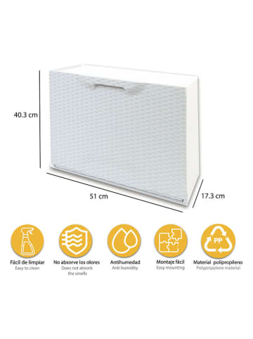 Joybos 2er-Set: Schuhschränke in Weiß - (B)51 x (H)40,1 x (T)17,3 cm