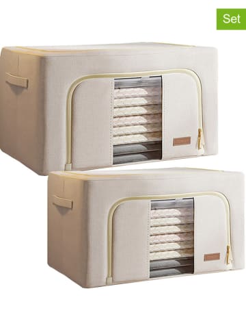 Joybos 2er-Set: Kleiderboxen in Creme