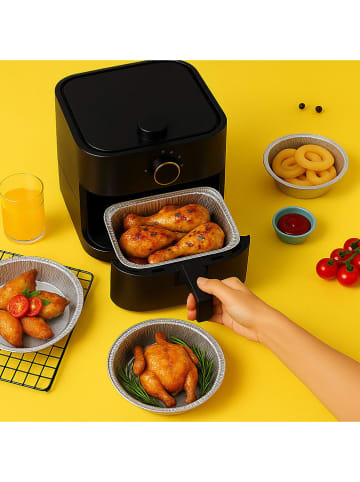 Joybos Aluminiowe formy (10 szt.) do frytkownicy beztłuszczowej - 14 x 12 cm