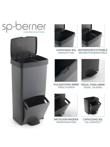 Joybos Kosz w kolorze czarnym na śmieci - wys. 76 cm