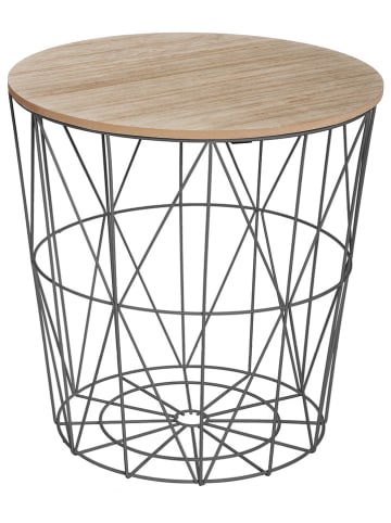 Joybos Stolik w kolorze czarno-beżowym - wys. 41 x Ø 40 cm