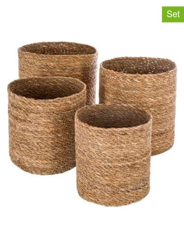 Joybos 4-delige set: opbergboxen lichtbruin