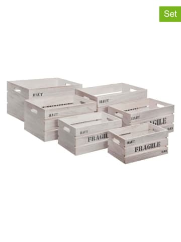 Joybos 6-delige set: opbergboxen wit