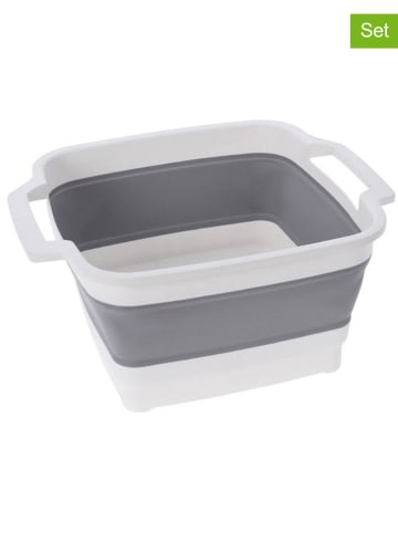 Joybos 6-częściowy zestaw w kolorze biało-szarym do zmywania naczyń