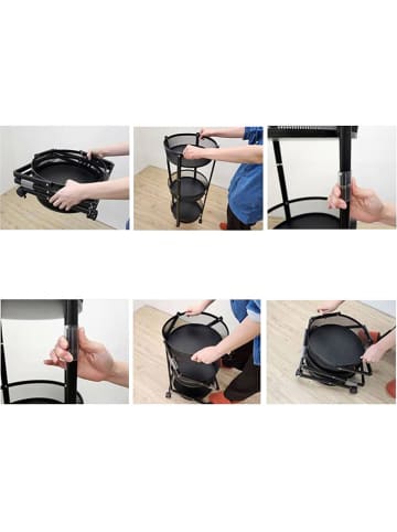 Joybos Keukentrolley zwart - (H)88 x Ø 37 cm