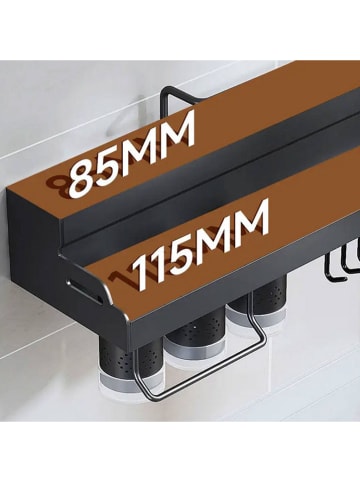 Joybos Keukenrek zwart - (B)50 x (H)10 x (D)19,5 cm