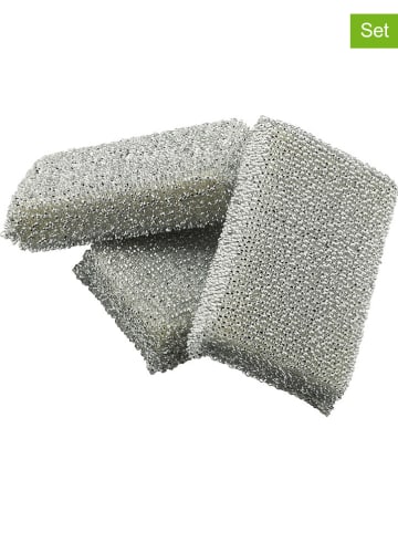 WMF 3er-Set: Glänzerkissen in Silber - (B)12 x (H)3 x (T)7 cm