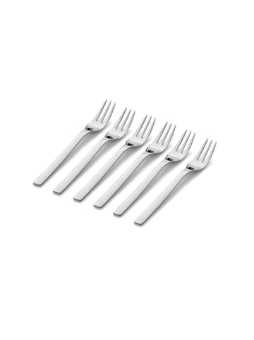 WMF 6-delige roestvrijstalen gebakvorkenset ''Nuova 233'' - (L)16 cm