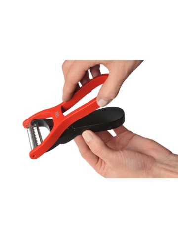 Silit 2in1-Schäler in Rot/ Schwarz - (L)14 cm