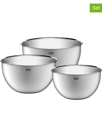 Silit 3-delige set: roestvrijstalen mengkommen