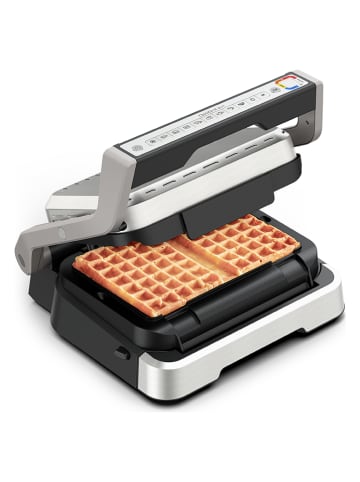 Tefal Waffelplatte "Optigrill Xin1 -  XA730810" in Schwarz/ Silber