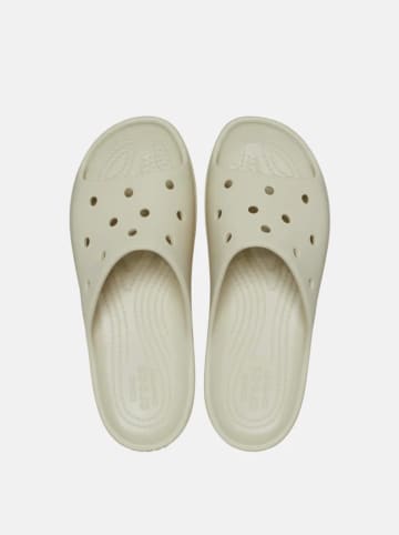 Crocs Klapki "Classic Platform" w kolorze beżowym