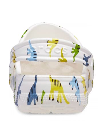 Crocs Chodaki "Classic Character" w kolorze białym ze wzorem