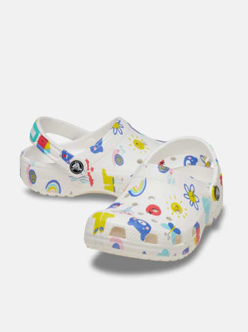 Crocs Chodaki "Classic Doodle" w kolorze białym