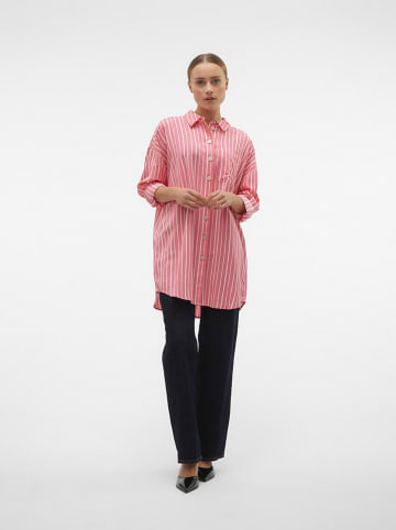 Vero Moda Hemd "Ilisa" in Pink/ Weiß