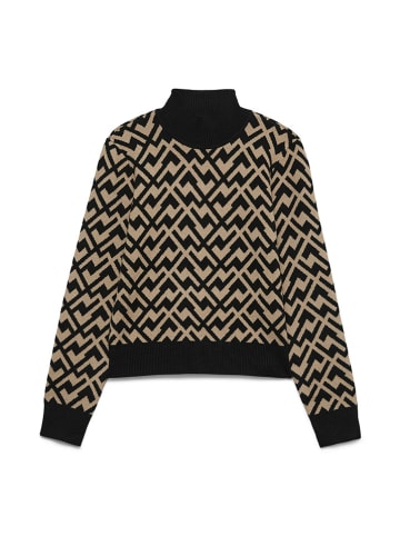 Vero Moda Pullover in Beige/ Schwarz