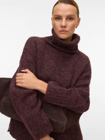 Vero Moda Rollkragenpullover in Aubergine