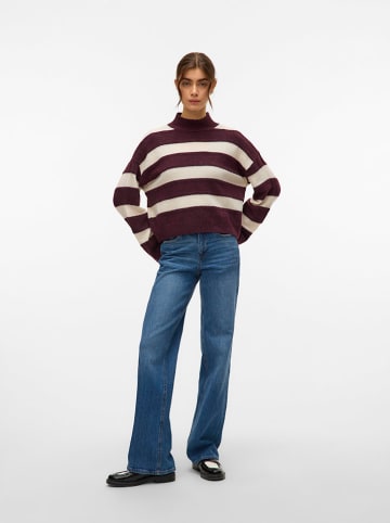 Vero Moda Pullover in Bordeaux/ Creme