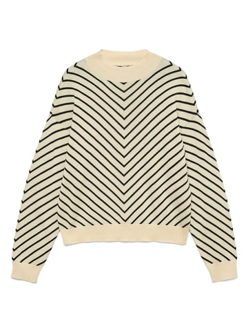Vero Moda Pullover in Beige/ Schwarz