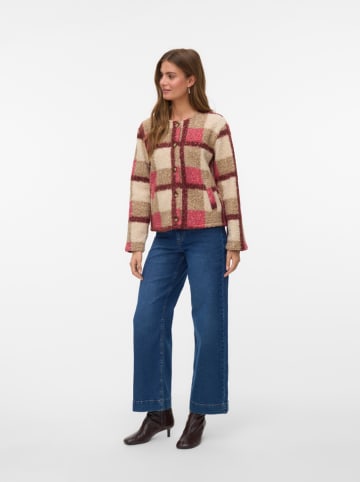 Vero Moda Teddyjacke in Beige/ Rosa